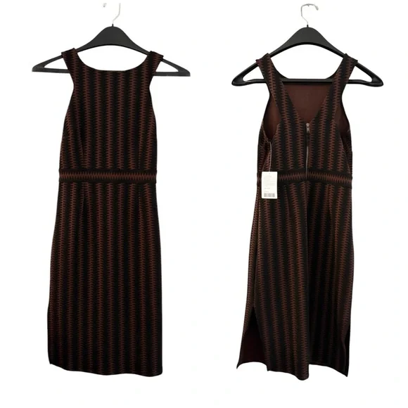 NWT Anthropologie Maeve Meridian Midi Dress Brown & Black Size Small - Picture 3 of 14
